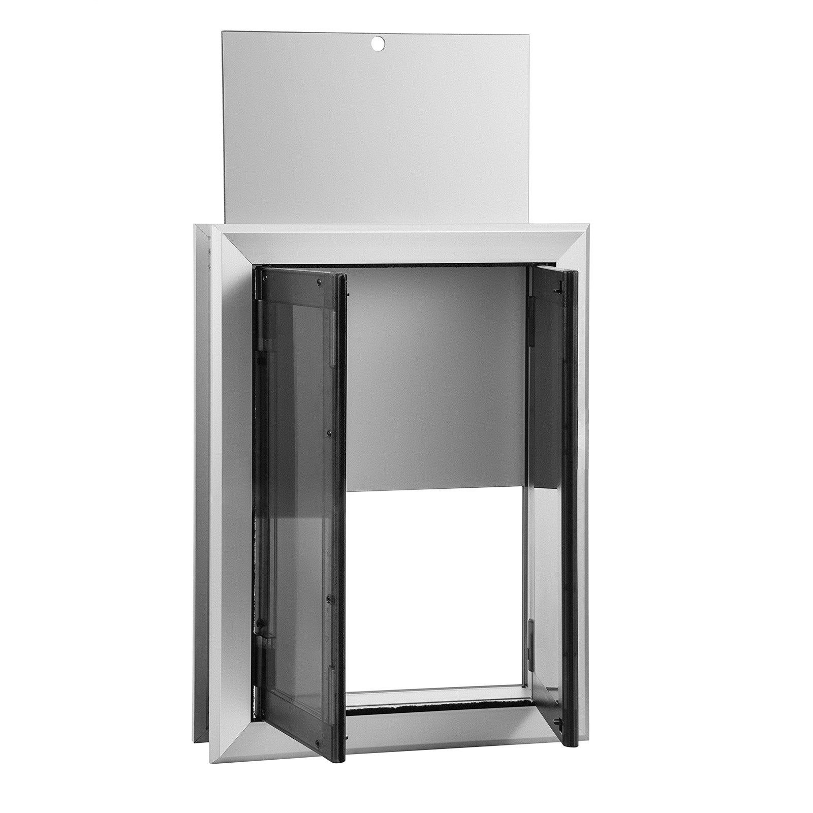 Extra Large Dog Door Aluminum Pet Door Double Panels Automatic Close 16”x21”