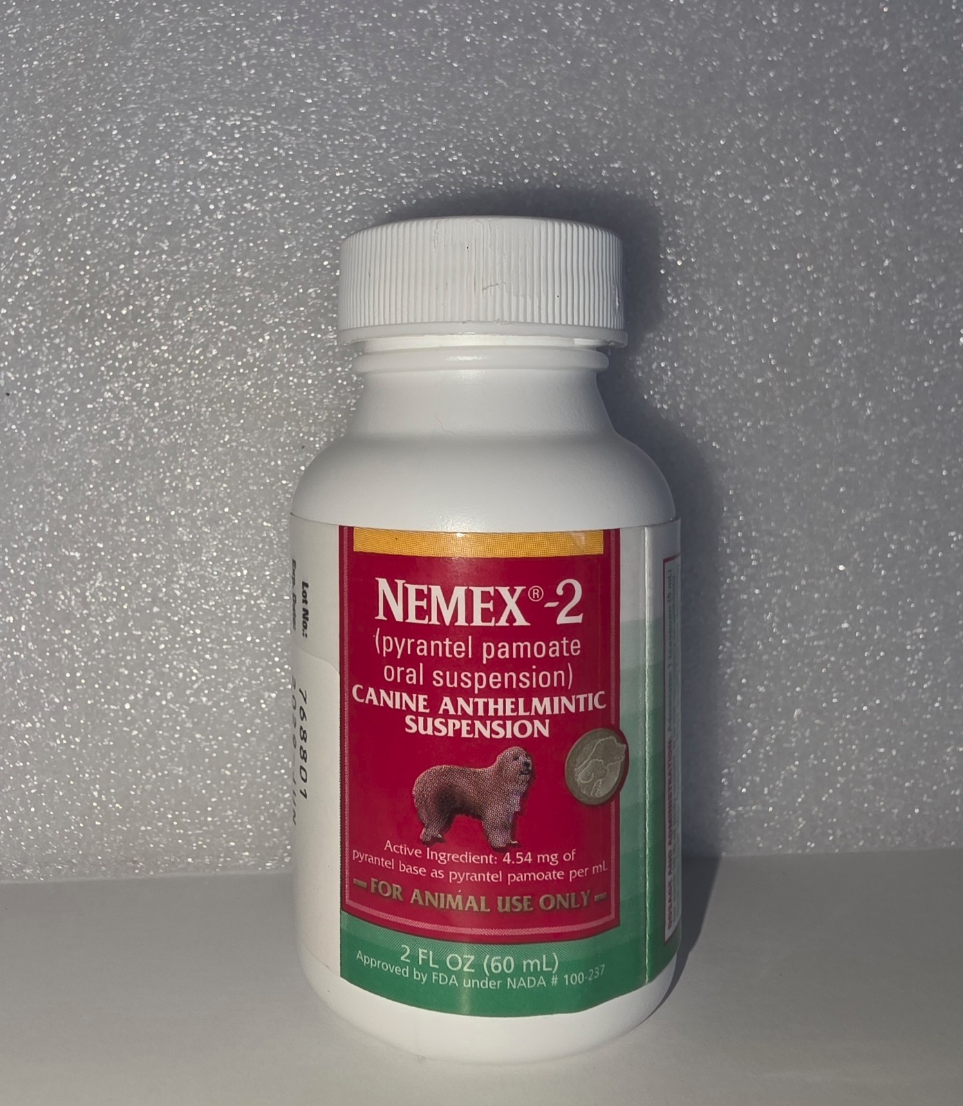 NEW – Nemex-2 Oral Liquid Dog Wormer 60 ml Pyrantel Pamoate