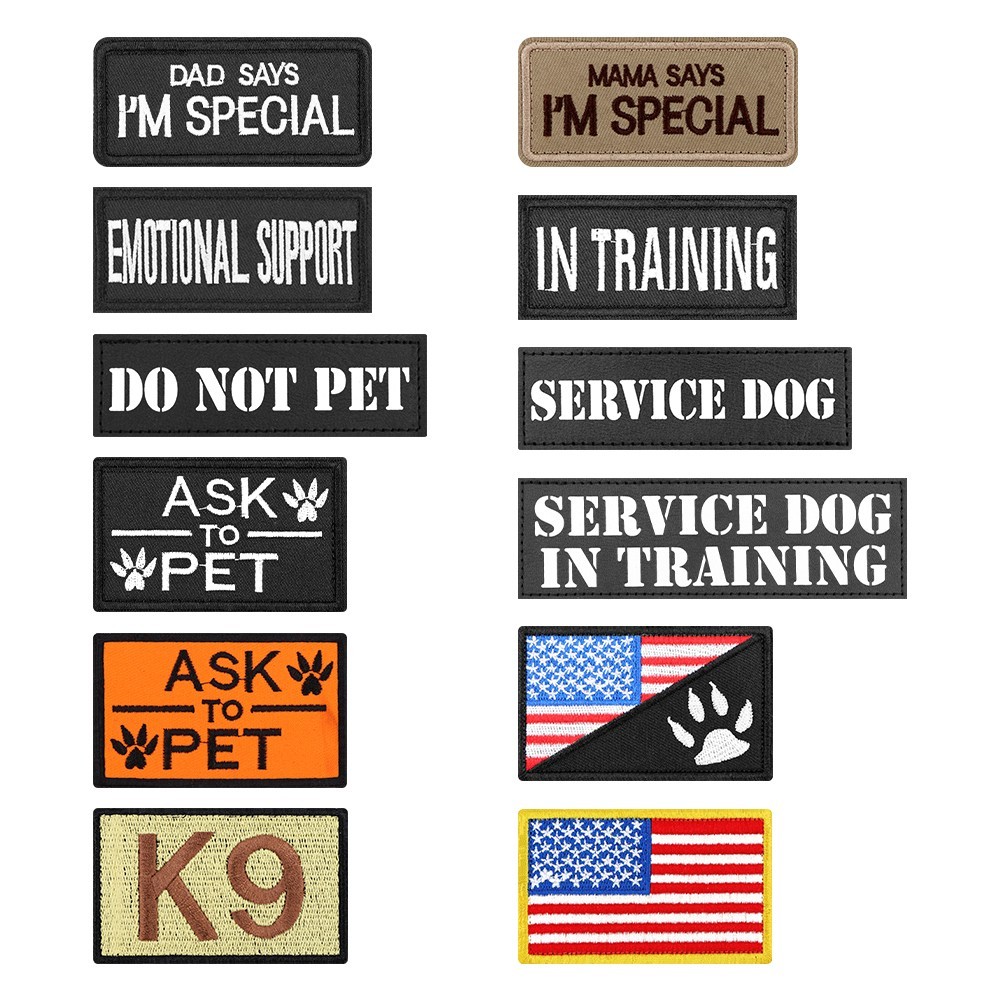 Tactical Dog Harness Set Dog Vest Dog Collar and Dog Leash Set with 12 patches