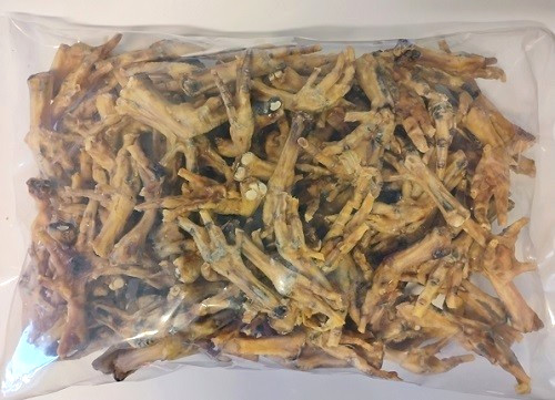 Bulk E Boyz All Natural Chicken Feet 100 Ct Package.