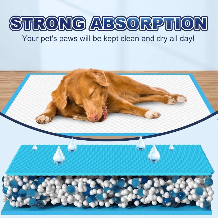 100 Pack 30″x36″ Extra Large Dog Pee Pads – Super Absorbent & Leak-Proof Disp…