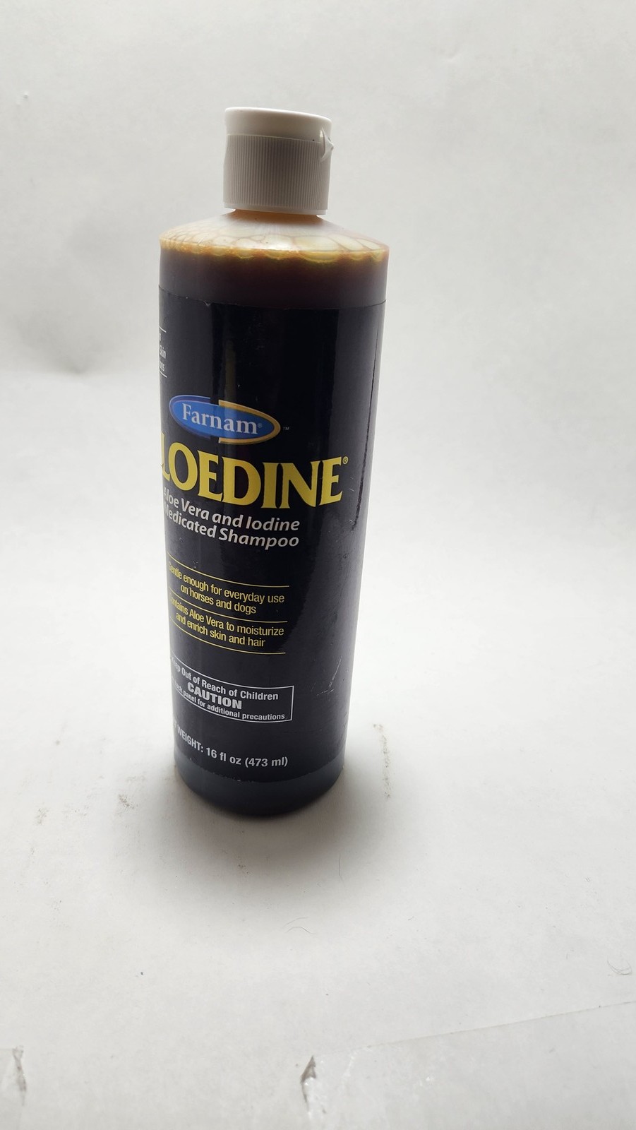 Farnam ALOEDINE Aloe Vera Iodine Medicated Shampoo 16 fl oz Horse and Dog