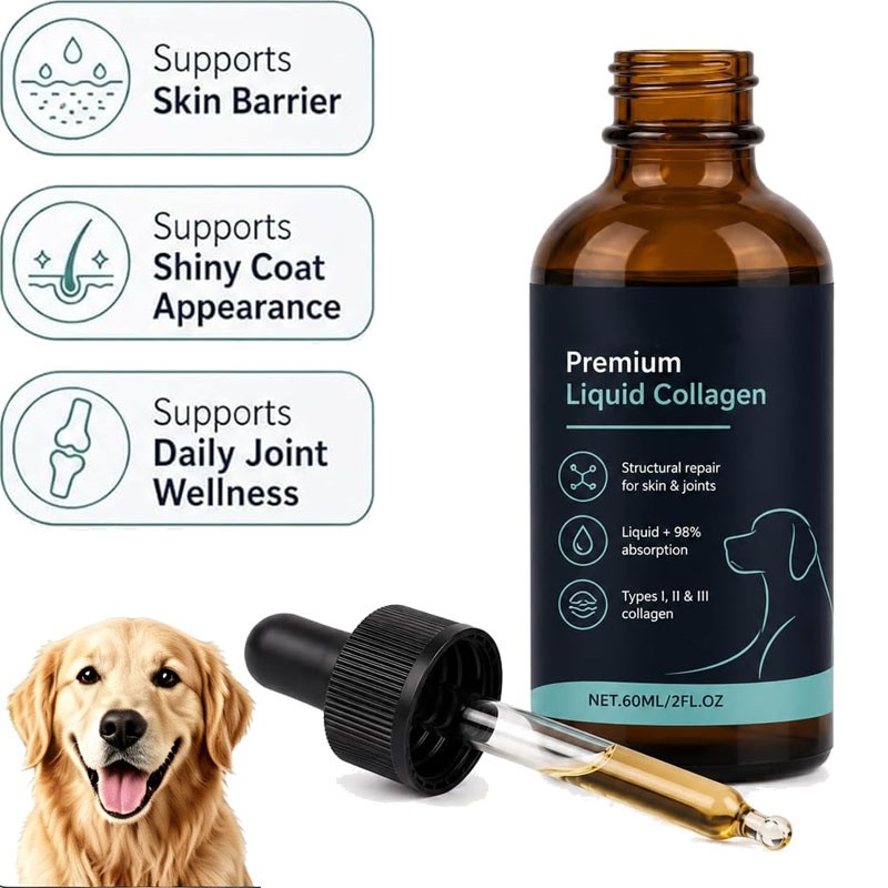3 Pack Healthy Petz Premium Liquid Collagen For Dogs, Supplement With Collagen