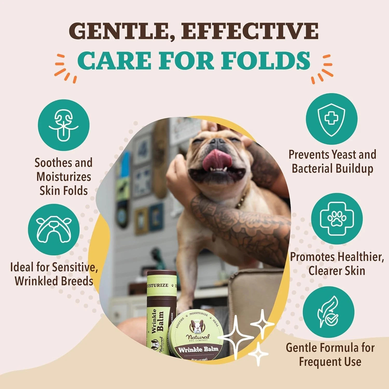 NEW Natural Dog Company 2 oz Skin Soother Stick Organic Healing Balm for Dogs