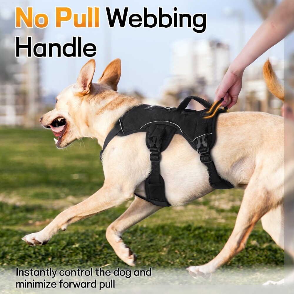 rabbitgoo Escape Proof Dog Harness with Lift Handle Reflective Adjustable Vest