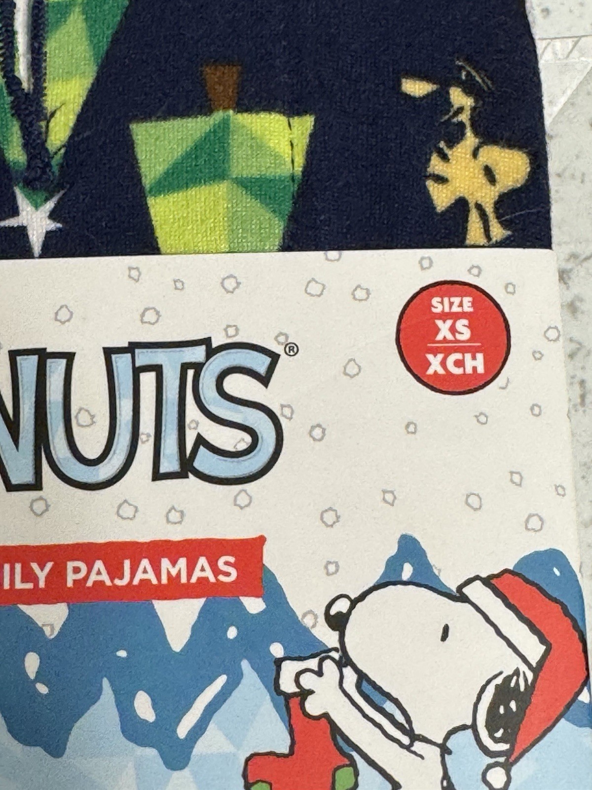 Holiday Snoopy Family Pet Dog pajamas Xtra Small New With Tag
