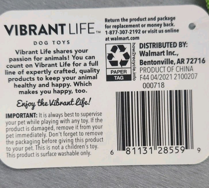 Lot of 12 Vibrant Life Fetch Buddy Squeaker Disc Dog Toy