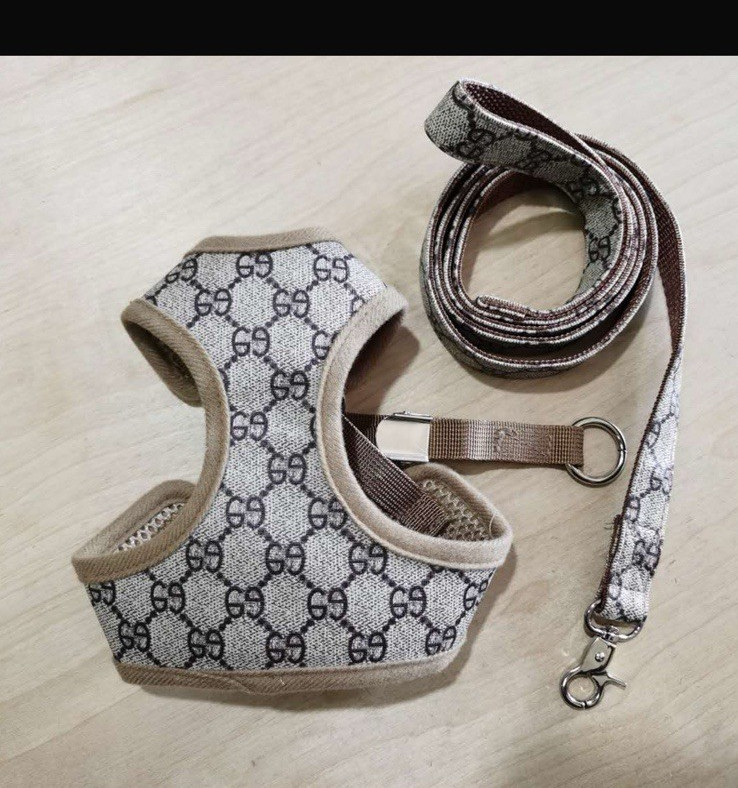 Gucci GG Soft Vest Dog Harness Fabric Soft/Vest Harness with Leash Included