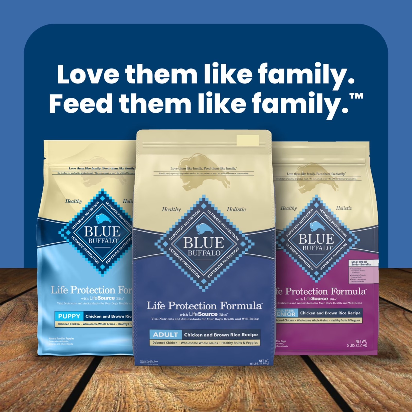 Blue Buffalo Life Protection Formula Adult Dry Dog Food,Chicken &Brown Rice,15lb