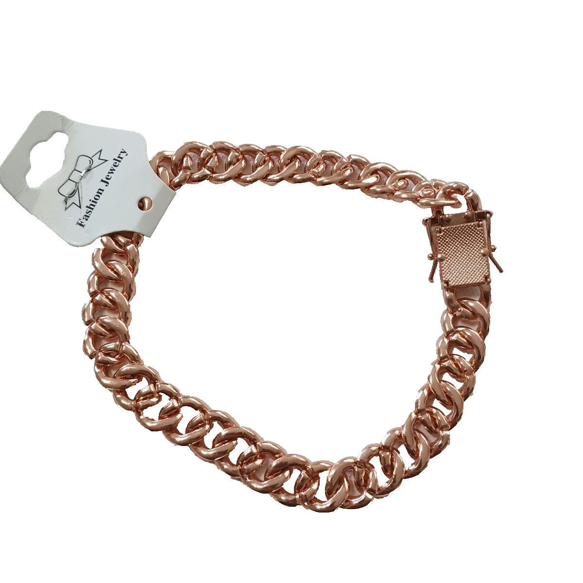 Chihuahua Dog Necklace Glamour Rhinestone Cuban Link Rose Gold Stainless Steel