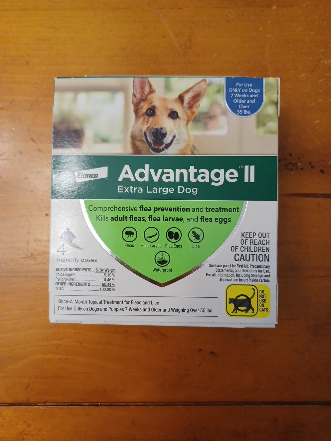 Advantage II for Extra Large Dogs over 55 Lbs – 4 Pack – FLEA TREATMENT CONTROL