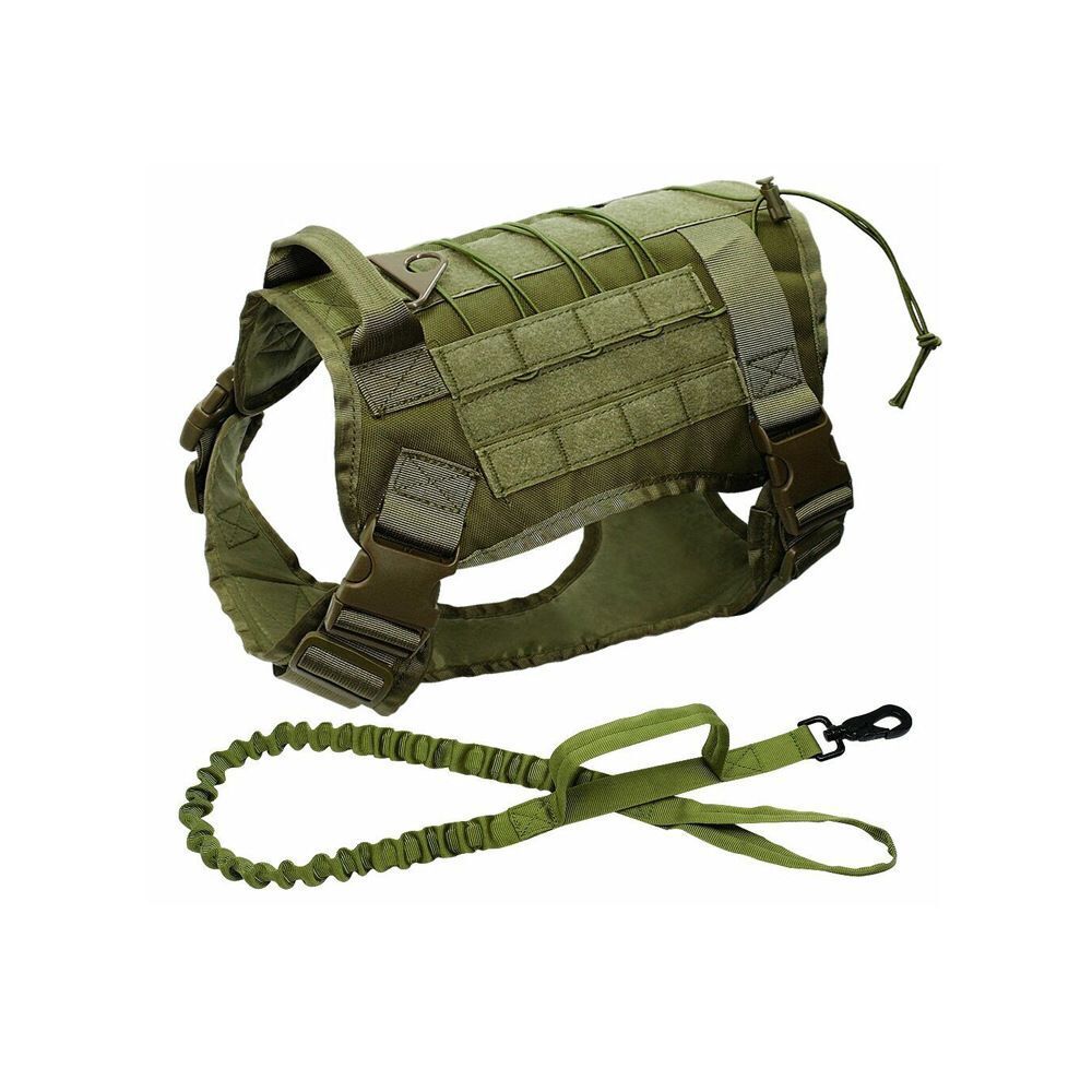 Dog Vest Tactical Working Dog Military Harness with Handle No-pull Large