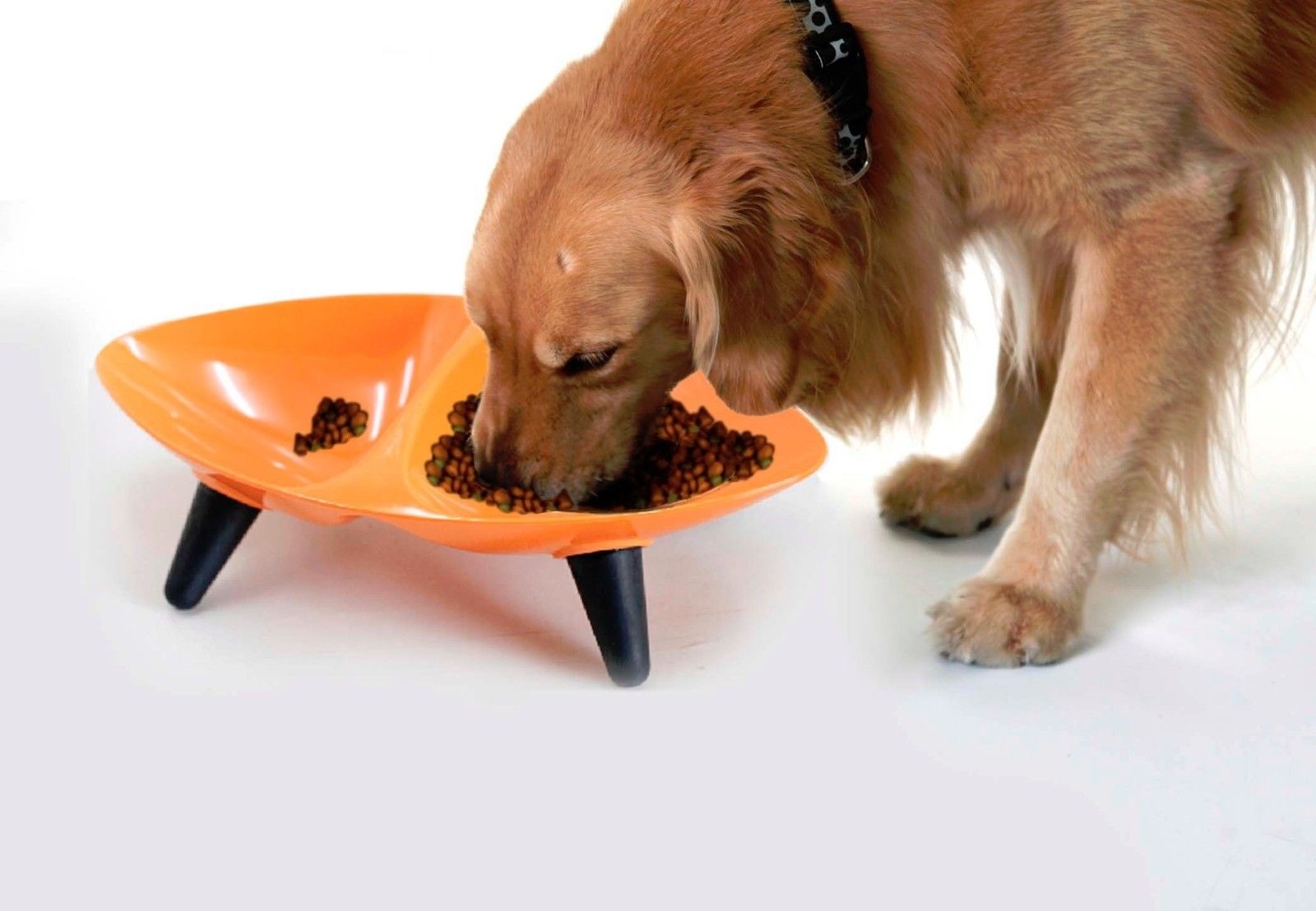 Melamine Couture Sculpture Double Food and Water Dog Bowl