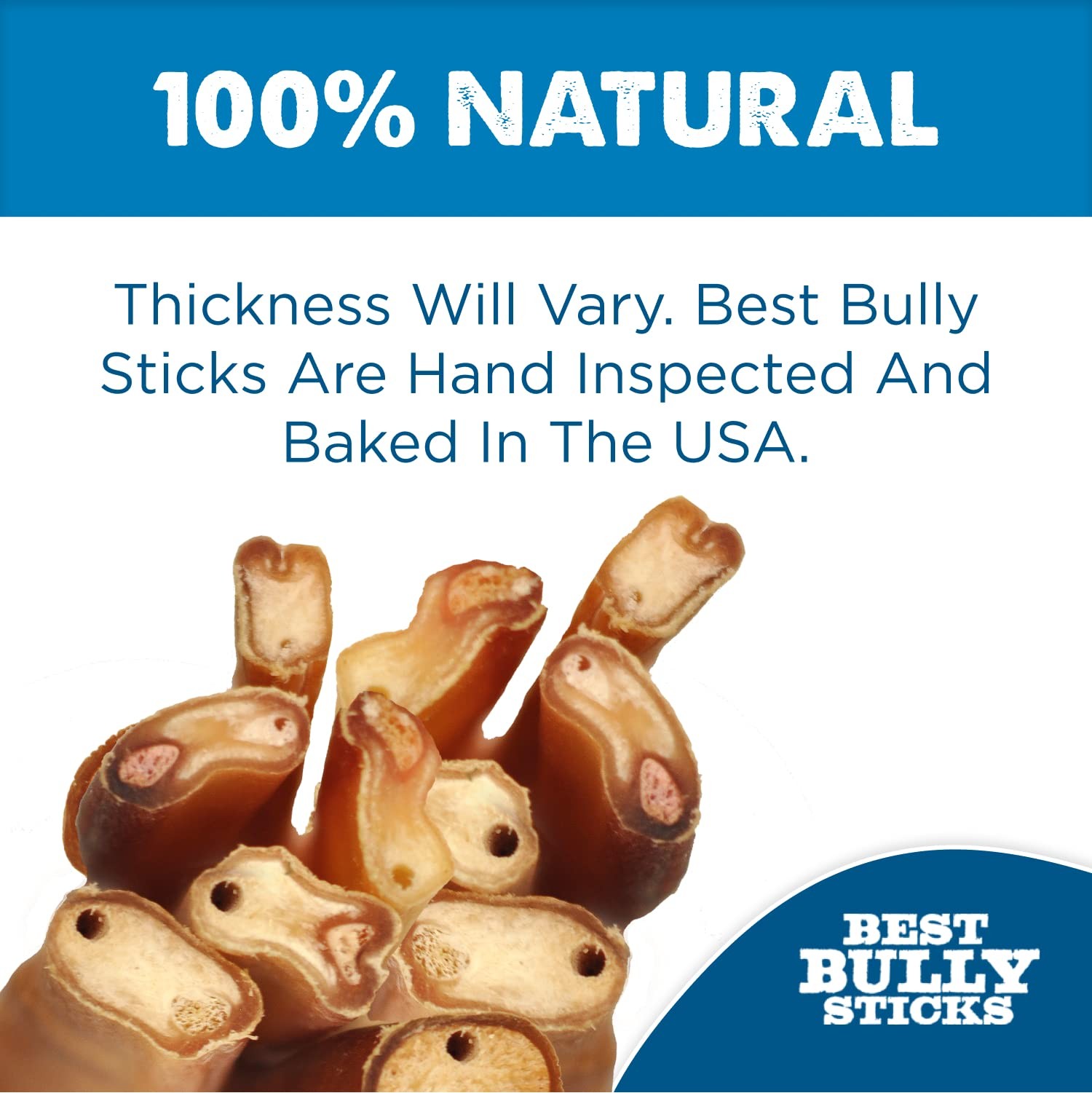Best Bully Sticks Jumbo Bully Sticks 12 Inch, 25 Count Pack of 1 Natural, G…