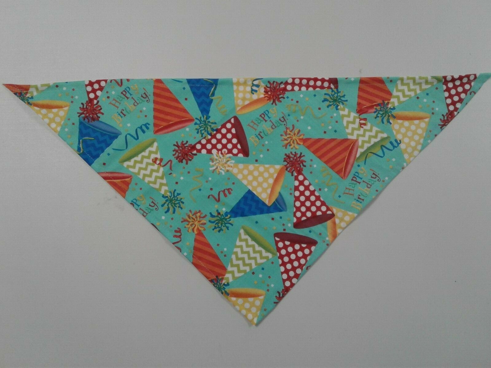 Dog Bandana/Scarf Tie On Happy Birthday, Party Hats, XS,M,L
