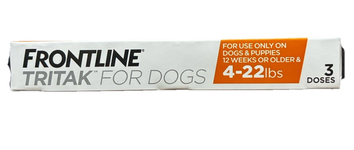 Frontline Tritak for Dogs 4 – 22 lbs Flea & Tick Control 3 Doses New Sealed