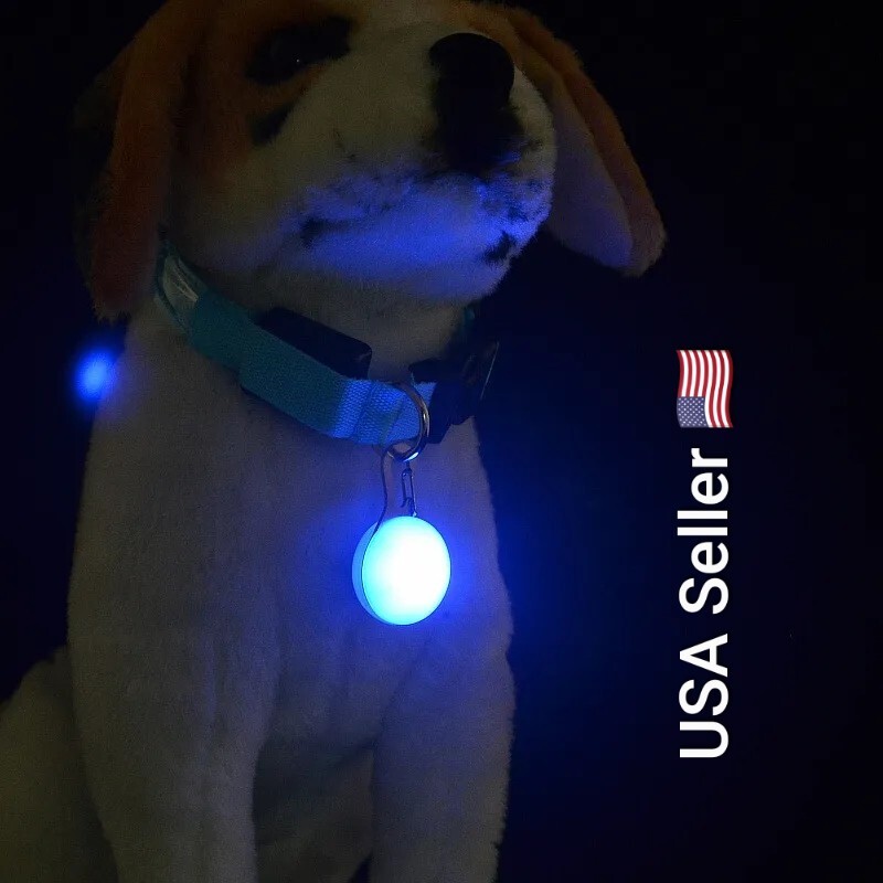 1pcs Pet Collar Pendant LED dog collar Night light pendant security luminous