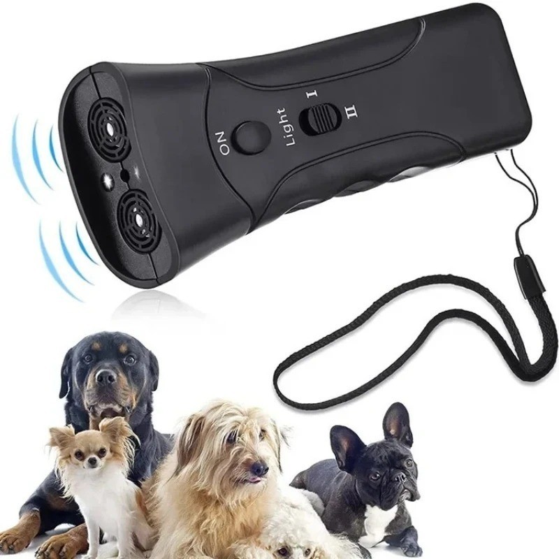 Ultrasonic Anti Dog Barking Device Pet Trainer LED Light Gentle Chaser Style