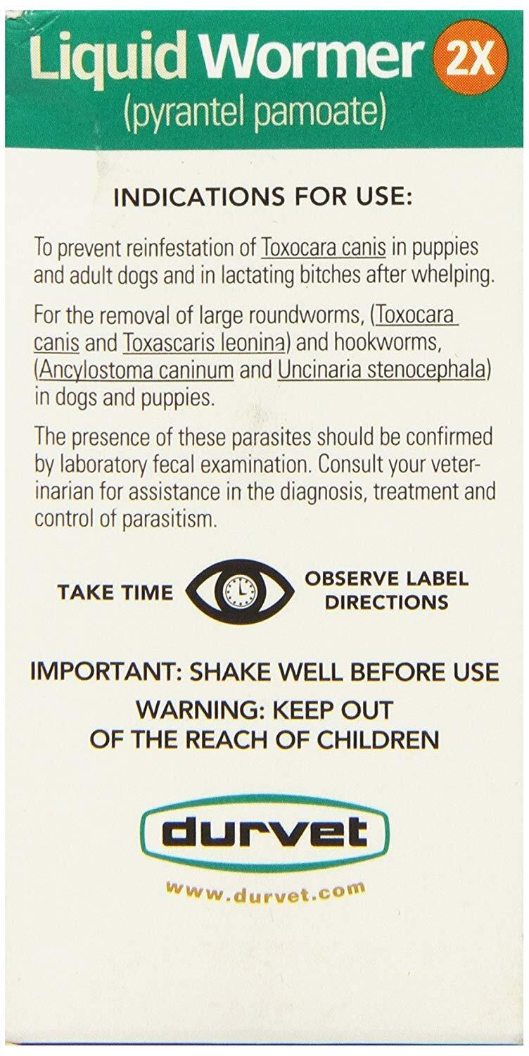 Double Strength Liquid Dog Wormer for Puppies and Adults 2 Fl Oz 1 Pack