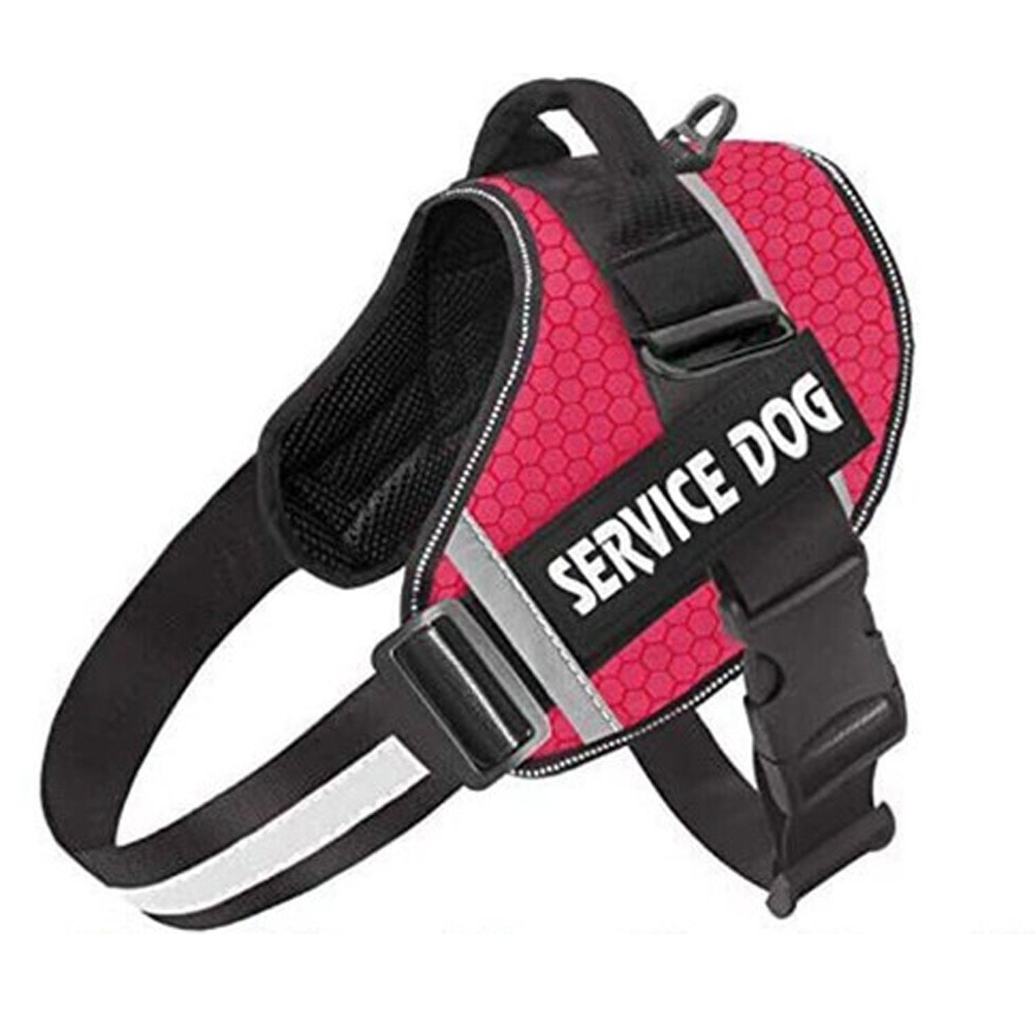 Reflective Service Dog Vest Harness, Woven Nylon with Adjustable Straps XS-XXL