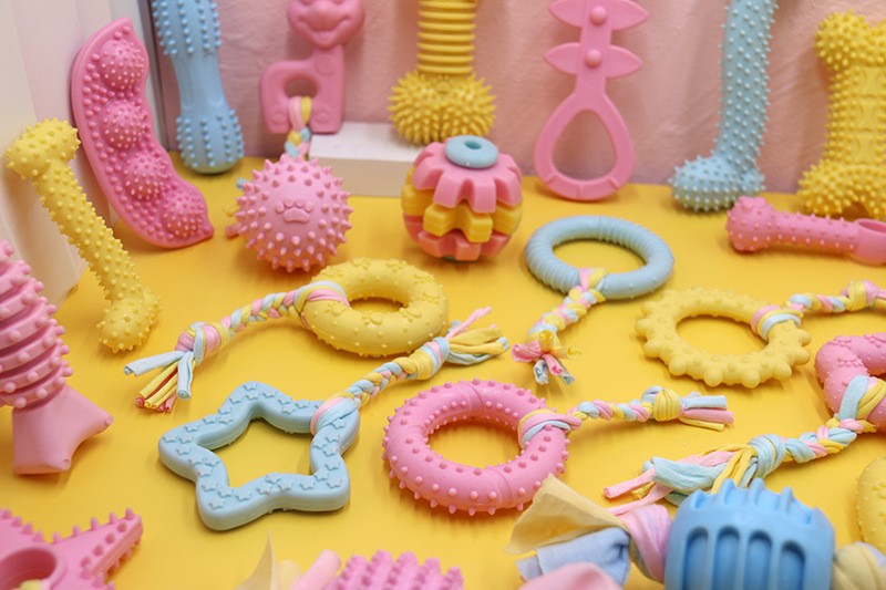 Dog Toys For Aggressive Chewers Puppy Chew Teething Treats Tug Toy 3 PAK/33Style
