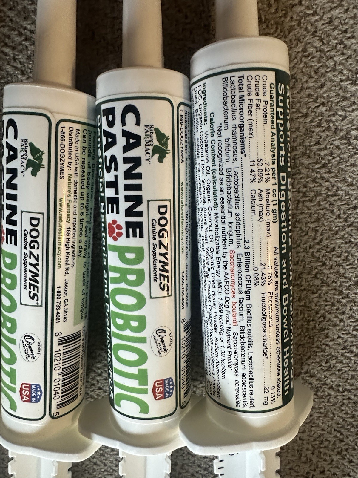 Nature’s Farmacy DOGZYMES Canine Paste Probiotic Digestion Aid for Adult Dogs