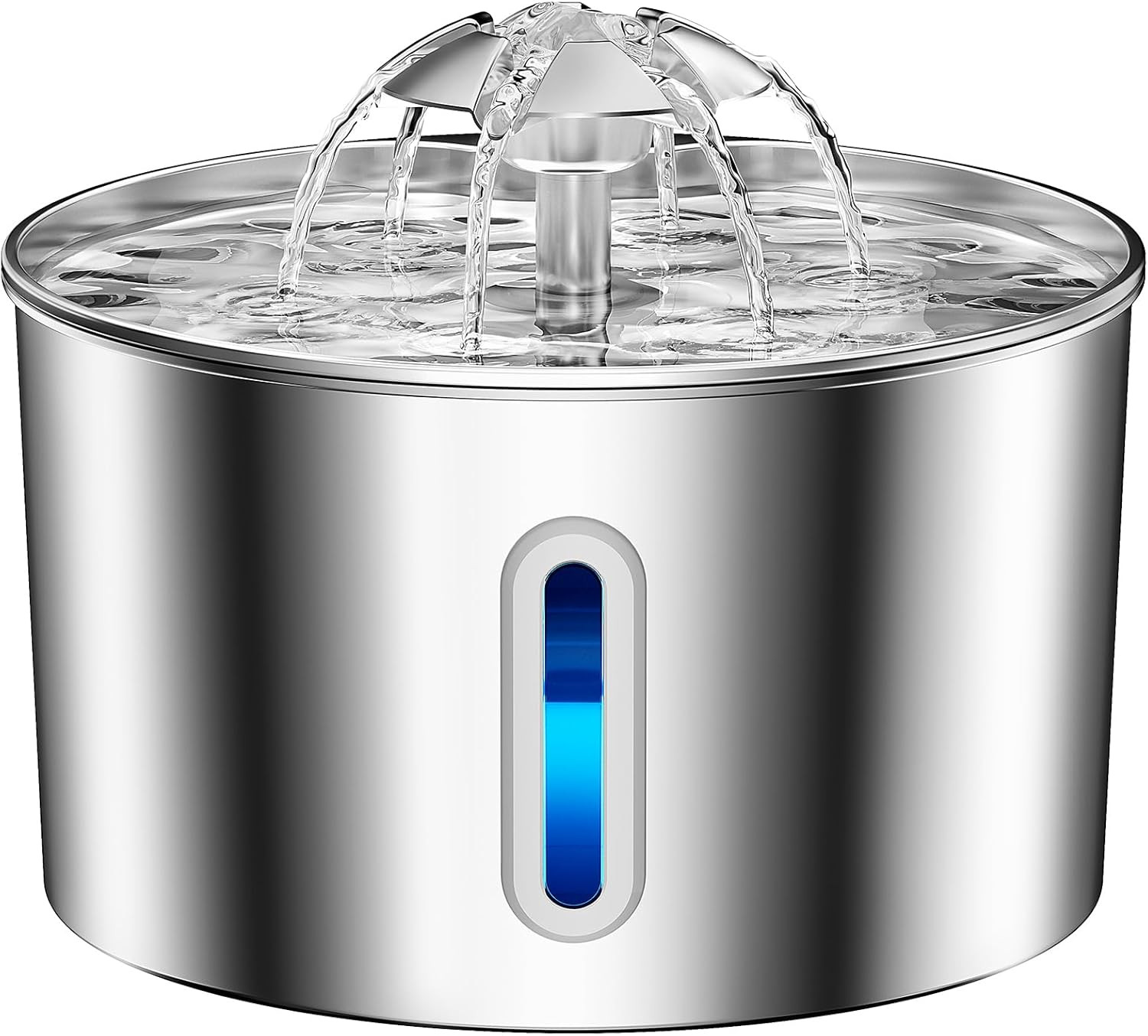 Cat Water Fountain Stainless Steel – 74Oz/2.2L Corded Pet Water Dispenser Automa