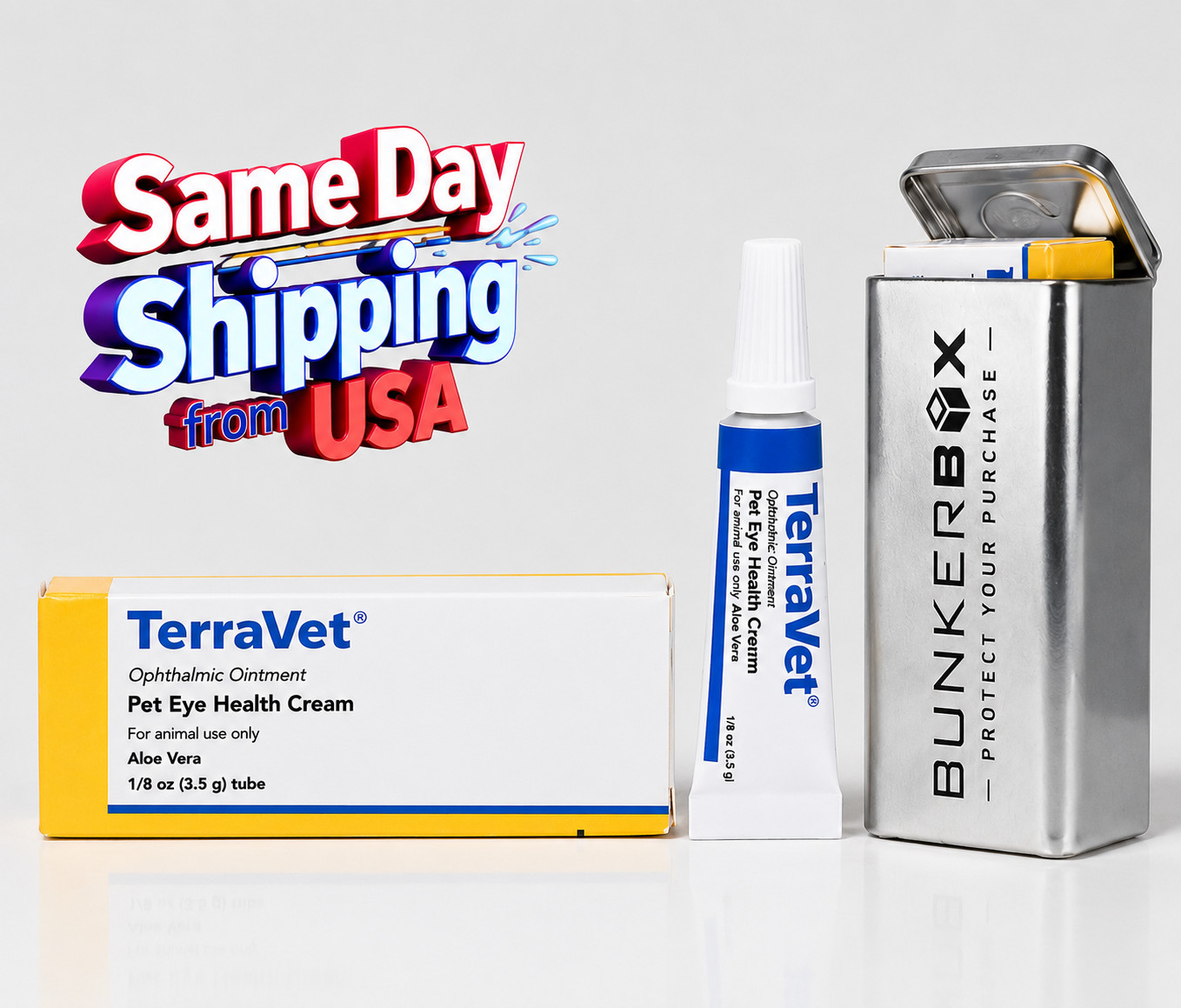 TerraVet Pet Eye Care Cream for Cats, Dogs,in Bunkerbox