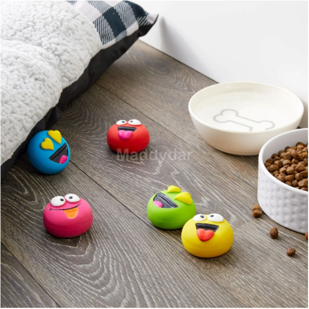 Vibrant Life Playful Buddy Dog Toys, Emoticon, Extra Small, 5 Count