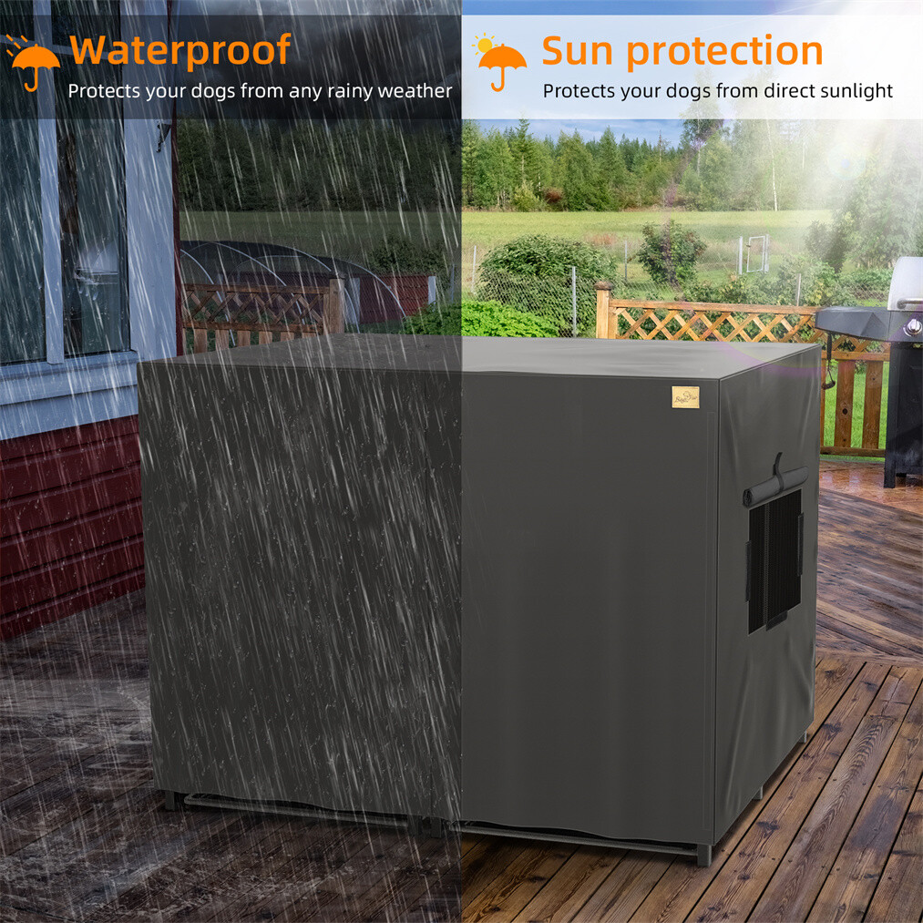 XXXL Giant Premium Dog Crate Cage Pet Kennel Divider Playpen Dual Door & Tray