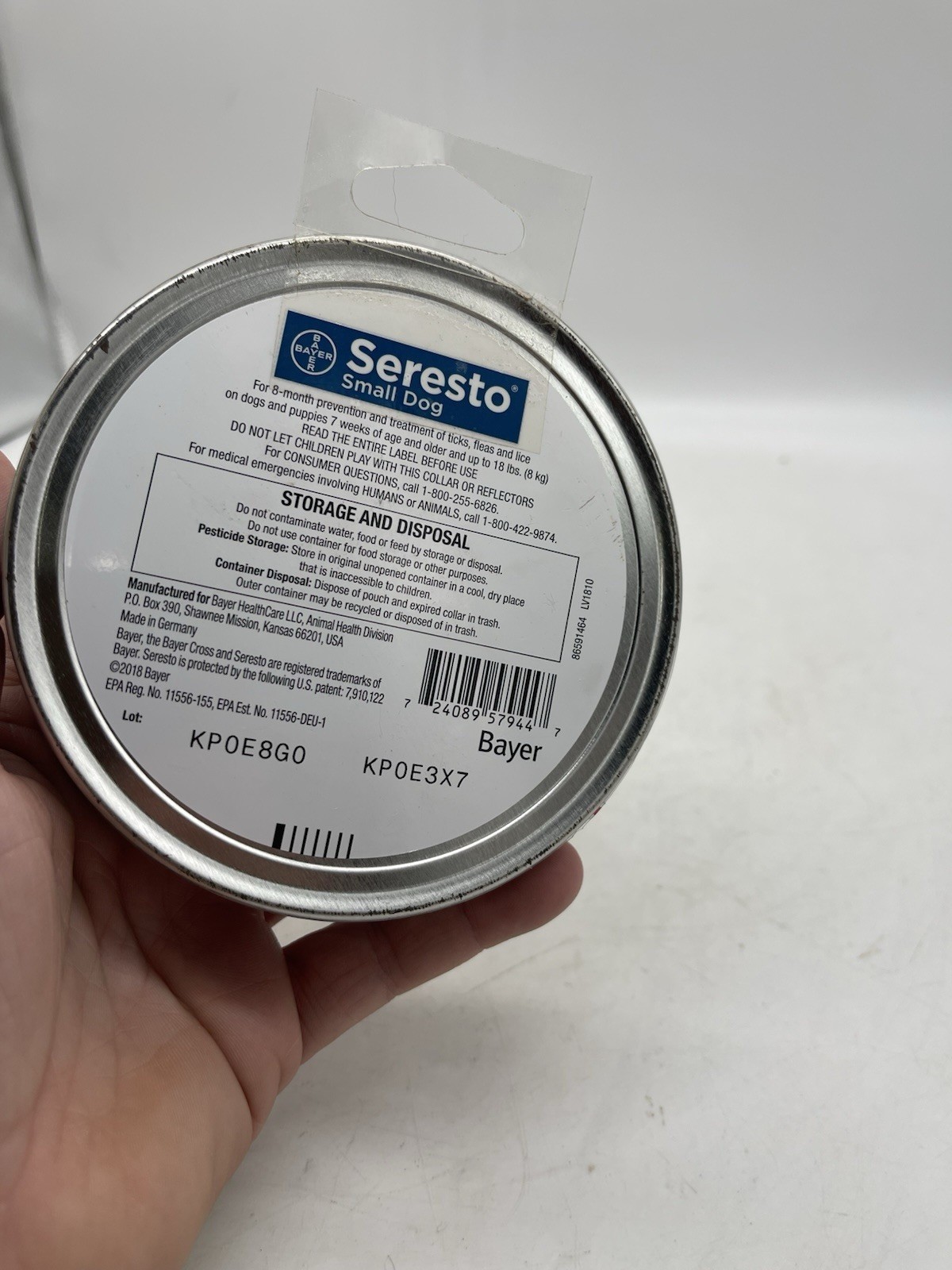 Seresto Flea & Tick Collar LARGE DOGS 18 lbs – 8 Month Protection