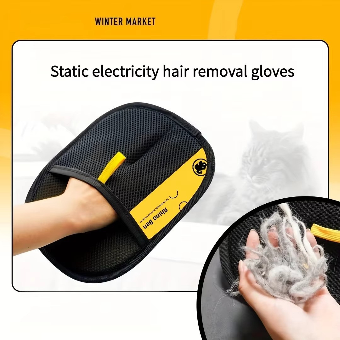 2-Pack Glove Cat Grooming Gloves Cat Hair Remover 2025 New Pet Dog Hair Remover