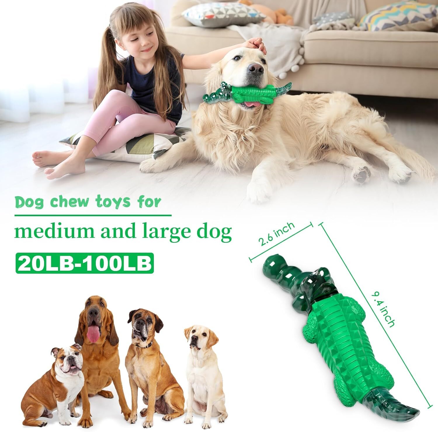 Fuufome Dog Chew Toy for Aggressive Chewers – Indestructible Toy for Pet Anxiety