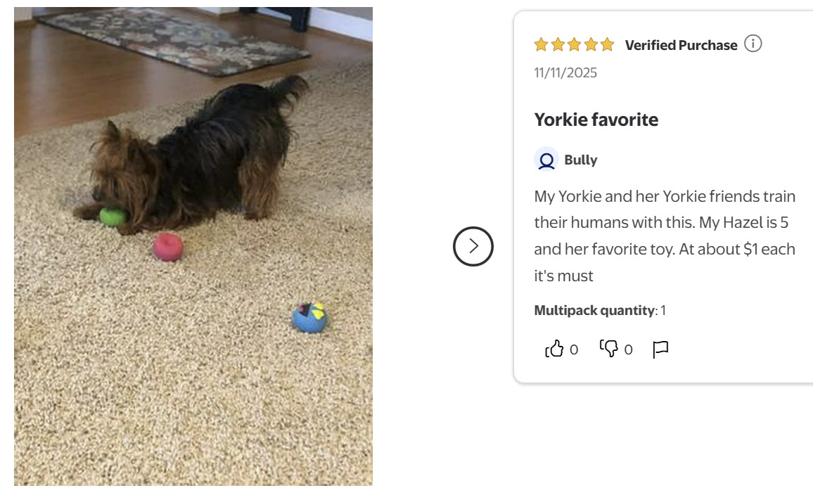 (2 pack) Vibrant Life 5pk EMOTICON LATEX DOG TOY,Comfort Squeak