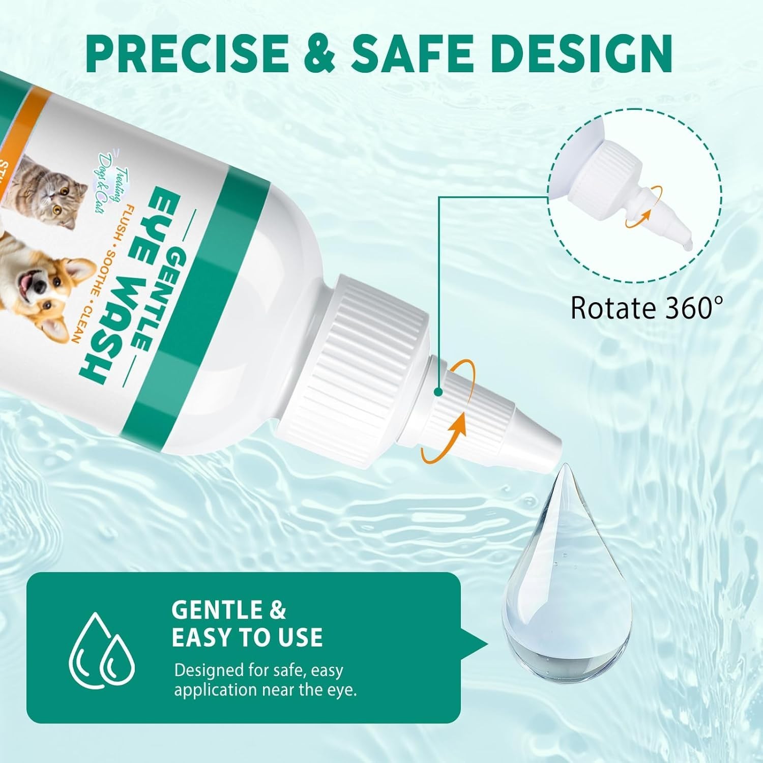 Dog Eye Drops, Eye Infection Treatment for Dogs and Cats,Soothe Infection ,100ml