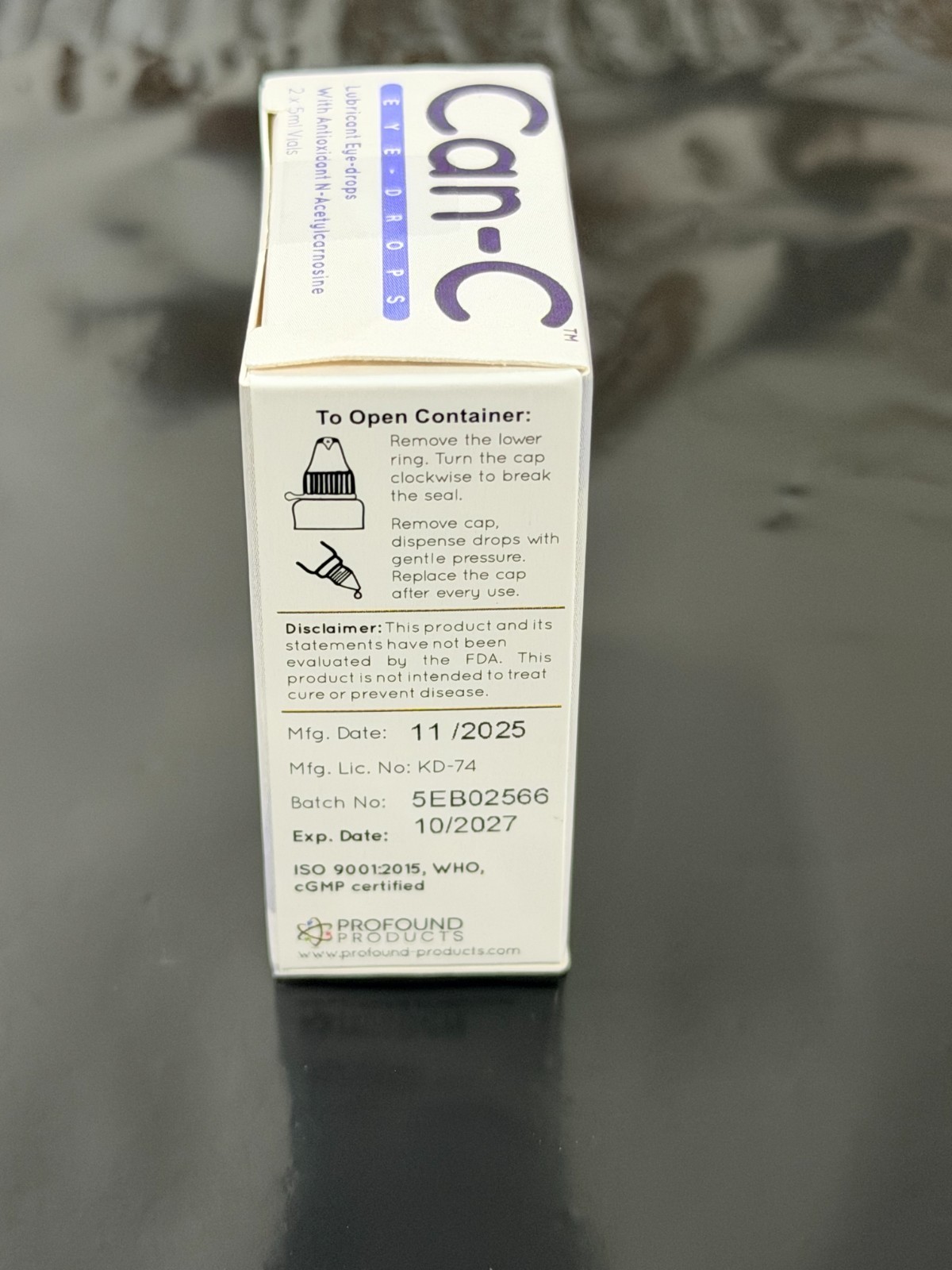 Pack of 3 Can-C Eye Drops New and Latest products (EXP. Date : 10/2027 )