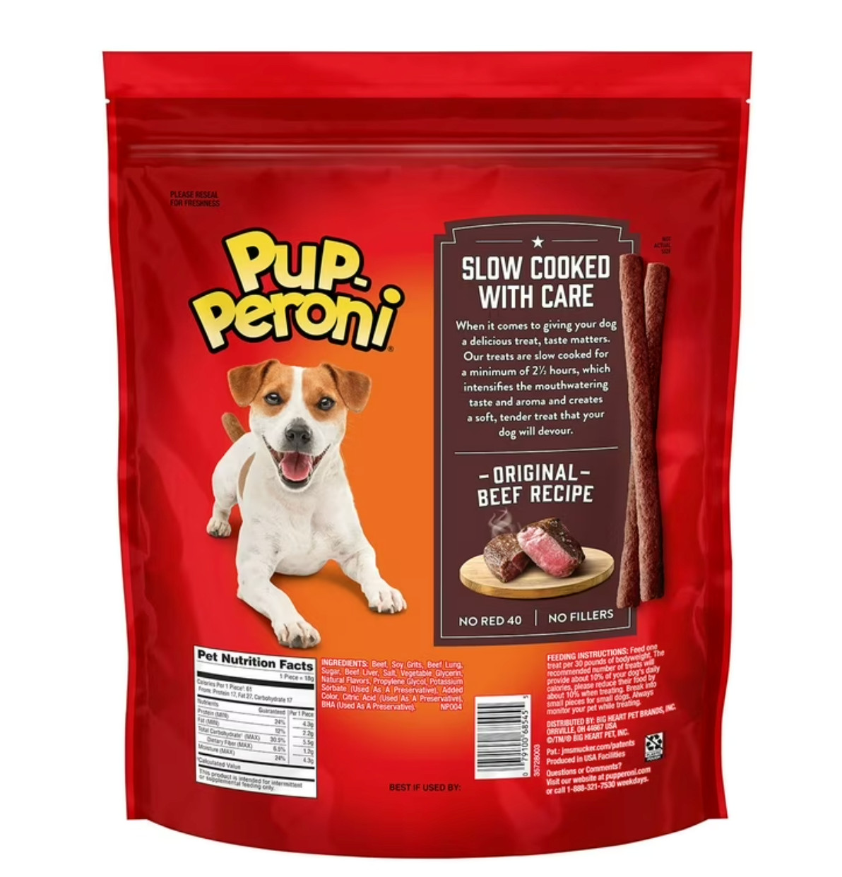 Pup-Peroni Original Beef Dog Treats Value Pack Slow Cooked High Protein
