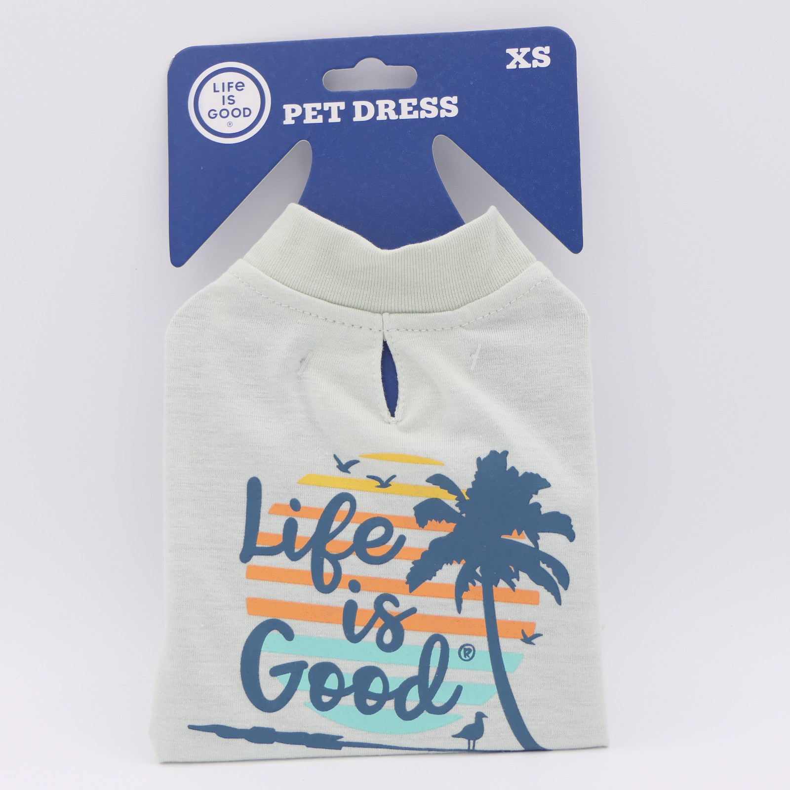 Life Is Good Dog Pet Shirt Dress Lt Green Palm Tree Sizes XS, S, M, L, XL LG1260