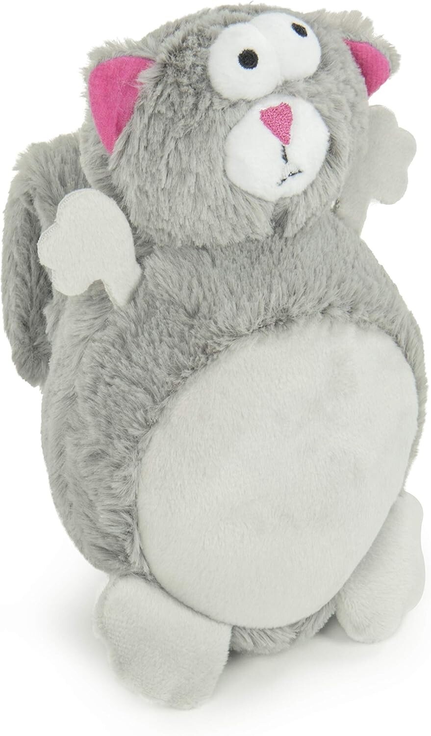 goDog Action Plush Squirrel Animated Squeaky Dog Toy, Chew Guard Technology-Grey