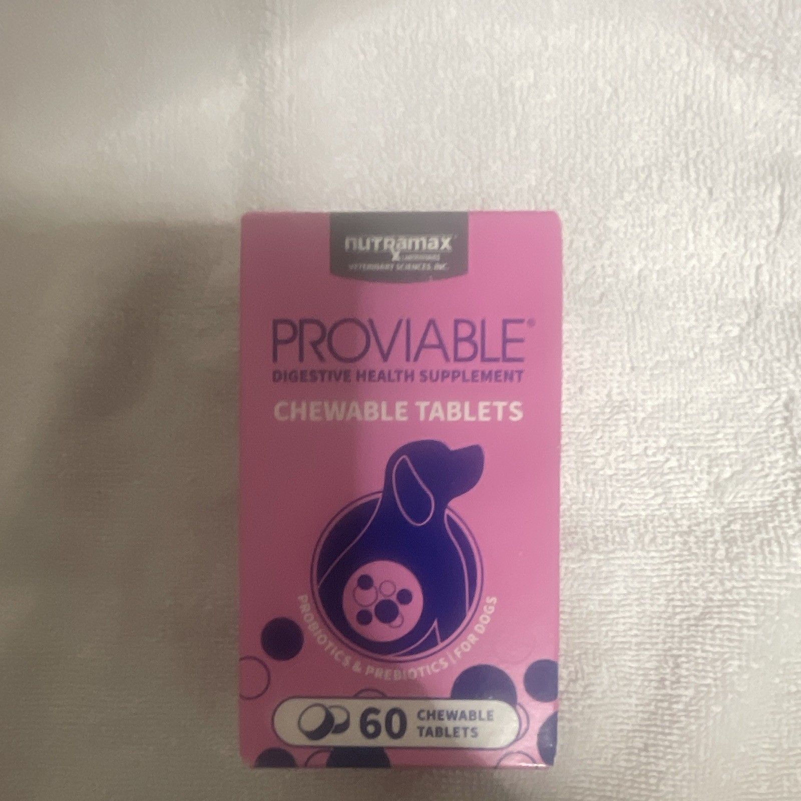 Nutramax Laboratories Proviable Digestion Aid Chewable Tablets 60 Ct Dogs