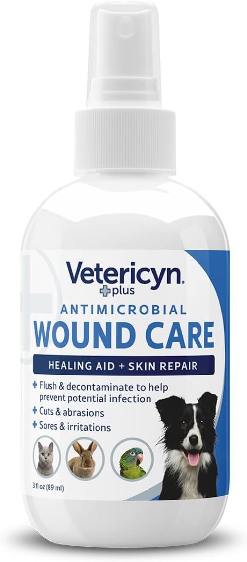 Plus Dog Wound Care Spray | Healing Aid and Skin Repair, Clean Wounds, Reliev…