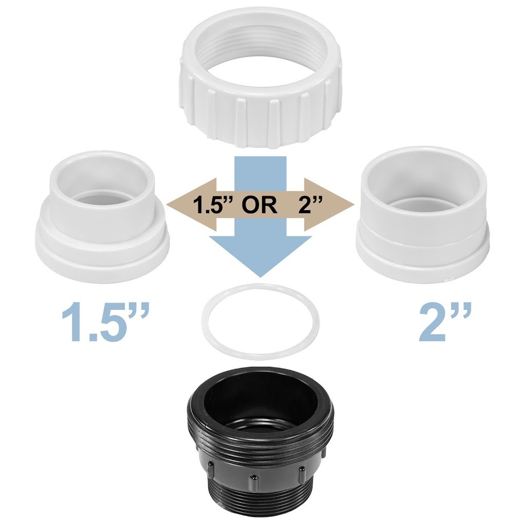 4 Pieces Replacement Union Fitting Slip 1-1/2 & 2 inch for Pumps Filters Set