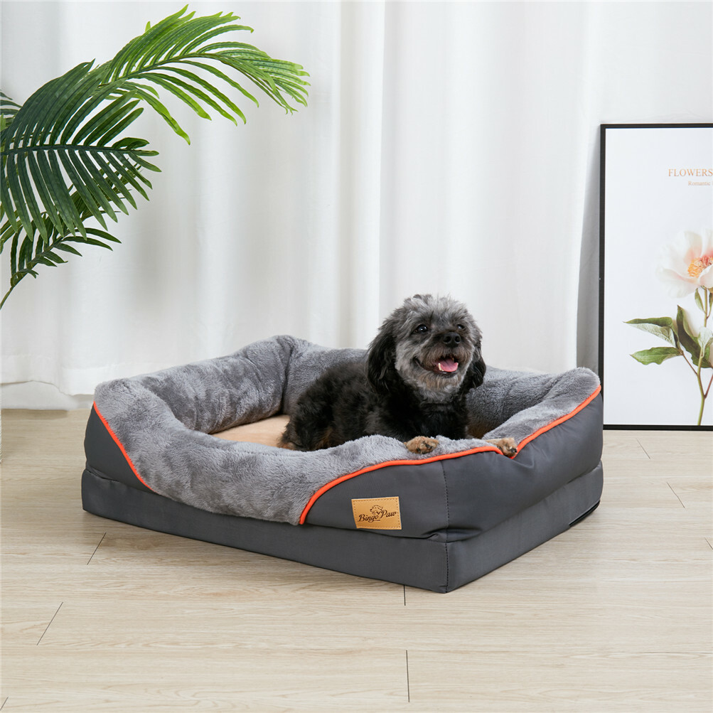 Washable Thicken Dog Bed Extra Large Pet Bed with Bolster Comfort Pet Basket XXL