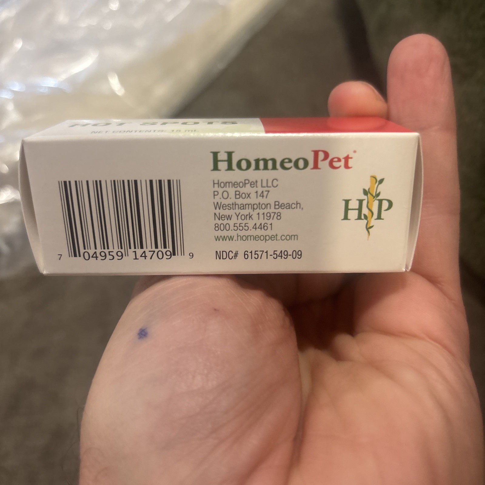 Homeopet Hot Spots 15ml dog cat rabbit bird Homeopathic Animal
