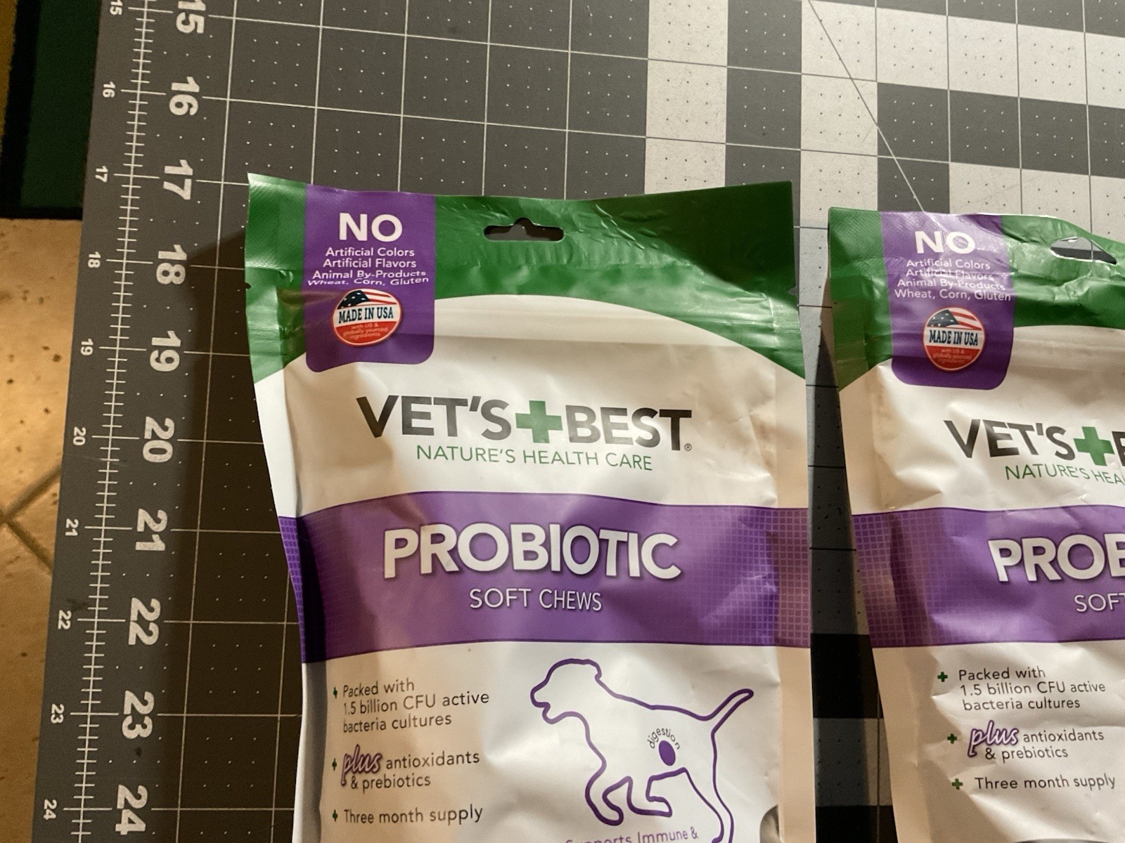 2-bag Vet’s Best Probiotic Soft Chews Digestive Aid 90 count Exp 06/2027