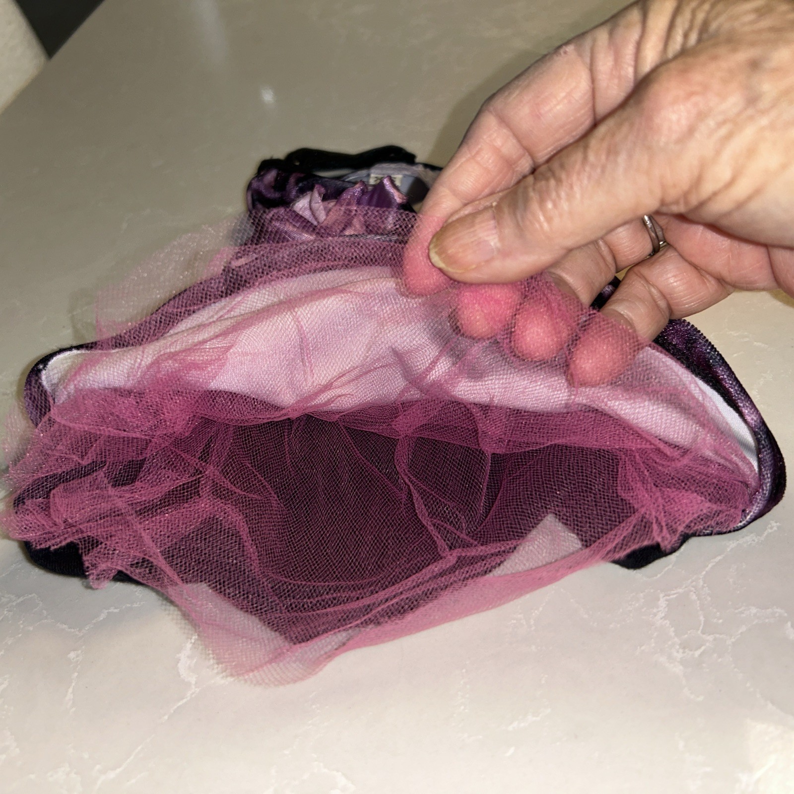 Dog-Cat/Pet/Puppy Purple Velvet Xtra Small Dress Top Clothing Little Lily