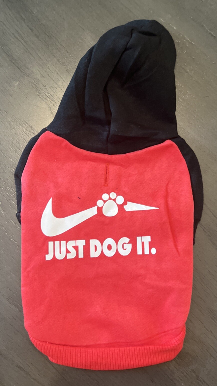 Just Dog IT. Xtra Small Red & Black Hoodie