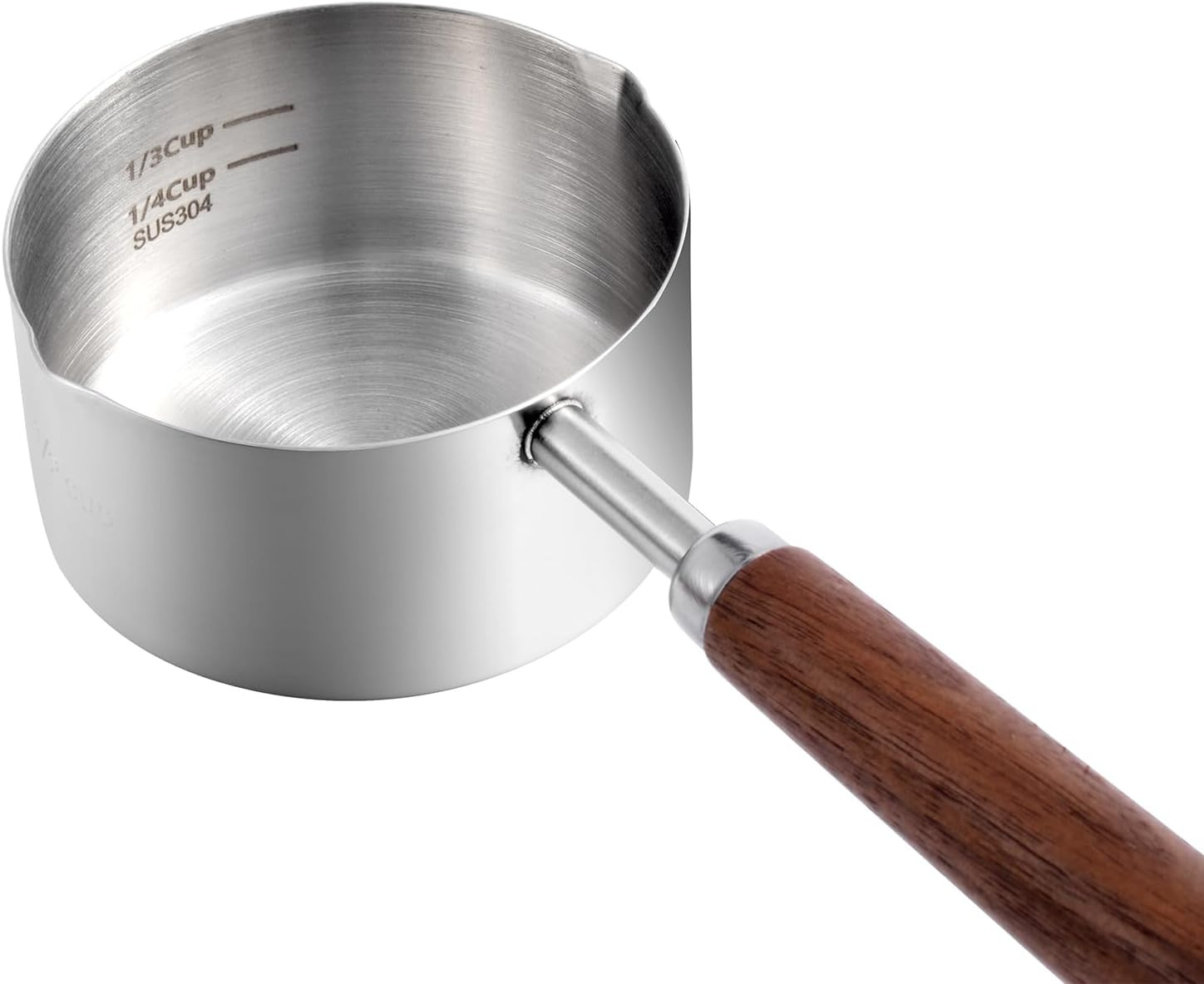 Dog Food Scoop, 1 Cup and 1/2 Cup, 304 Stainless Steel Pet Food Scoop Measuring