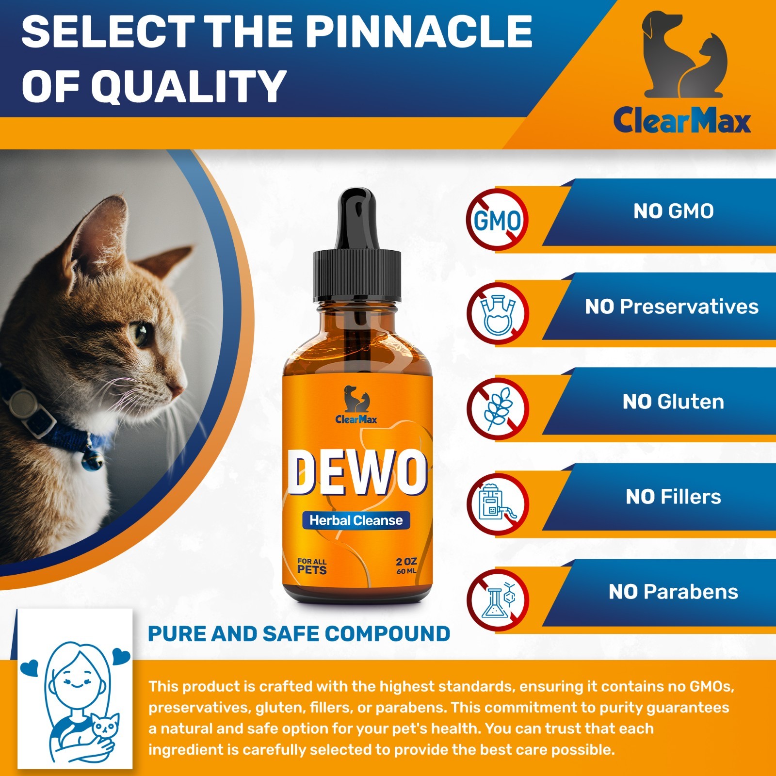 Liquid Dewormer for Dogs & Cats – Puppy & Kitten Safe – Pet Dewormer