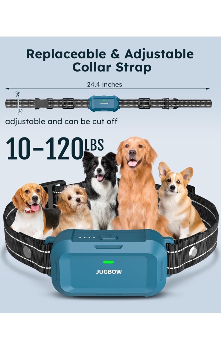 Jugbow Dog Shock Collar 2 Dogs – 3300FT Dog Training Collar w/ Remote Waterproof